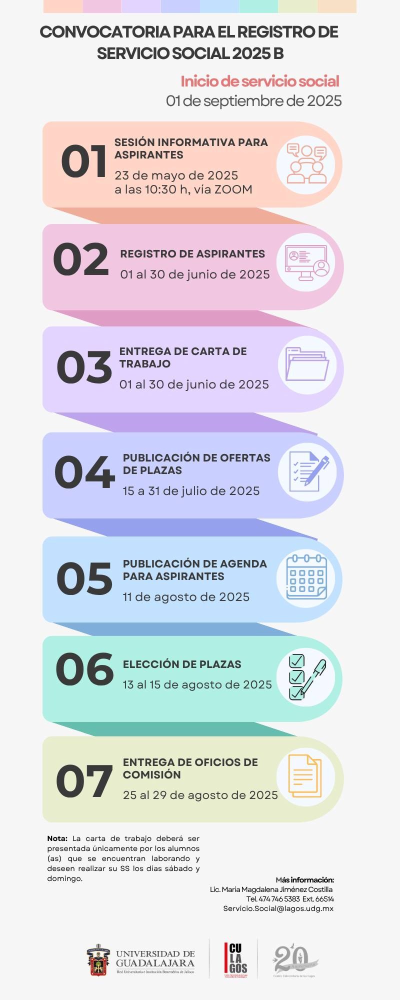 Convocatoria vigente de servicio social