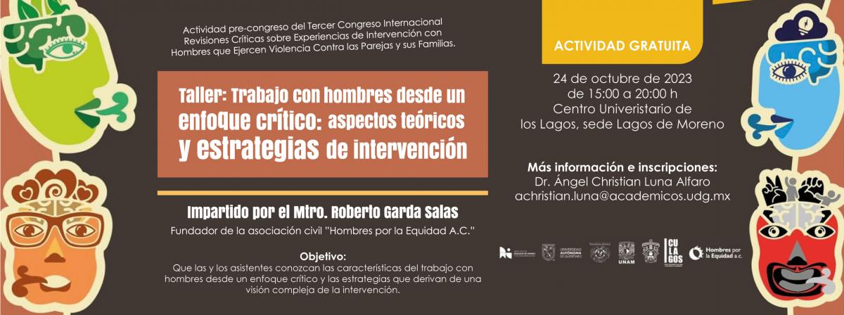 Banner - Taller Trabajo con hombres desde un enfoque crítico: aspectos teóricos y estrategias de intervención