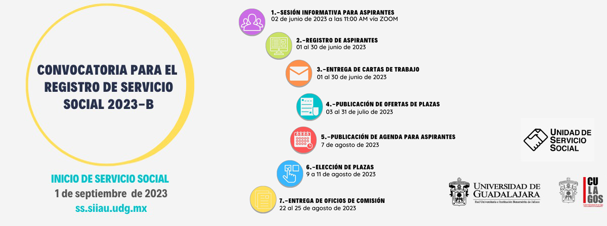 Banner Convocatoria para el registro de servicio social 2023B