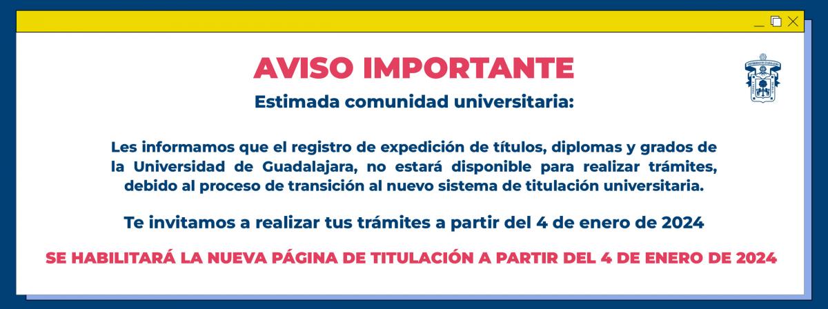 Banner - Servicio de expedición de títulos, diplomas y grados estará suspendido