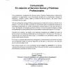 Comunicado en relación al Servicio Social y las Prácticas Profesionales