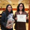 Ana Luisa Oregon y Anel Salas, quienes obtuvieron el reconocimiento de la Cátedra Unesco por su trabajo