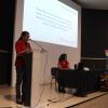 Presentación de una de las ponentes de la jornada dedicada a la Biomedicina