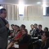 Exposición del doctor José Luís Díaz ante el público que se reunió en el Aula Magna