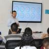 Pável Fernández conversó con los estudiantes en el LINE