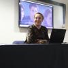 La doctora Lidia al impartir el taller en el Aula Magna